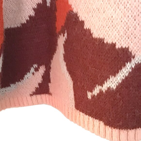 Farm Rio Flower Wool Knit Mini Christmas Holiday Sweater Dress NWOT - Picture 8 of 13